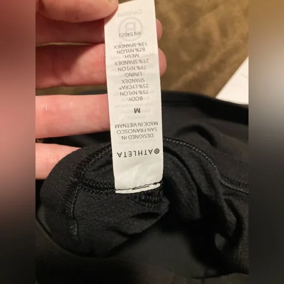 Athleta brand, size medium, cinch longline bra, new with tags, black, soft,comfy - Picture 5 of 5